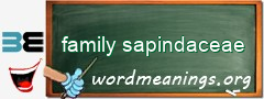 WordMeaning blackboard for family sapindaceae